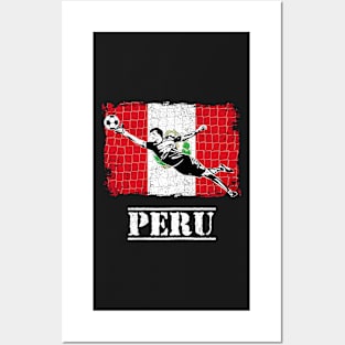 Peru Soccer Goalie Goal Keeper Shirt Posters and Art